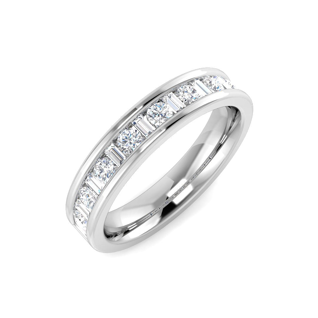 Half Eternity Diamond Ring 0.51ct – SR4353 – 18k White Gold
