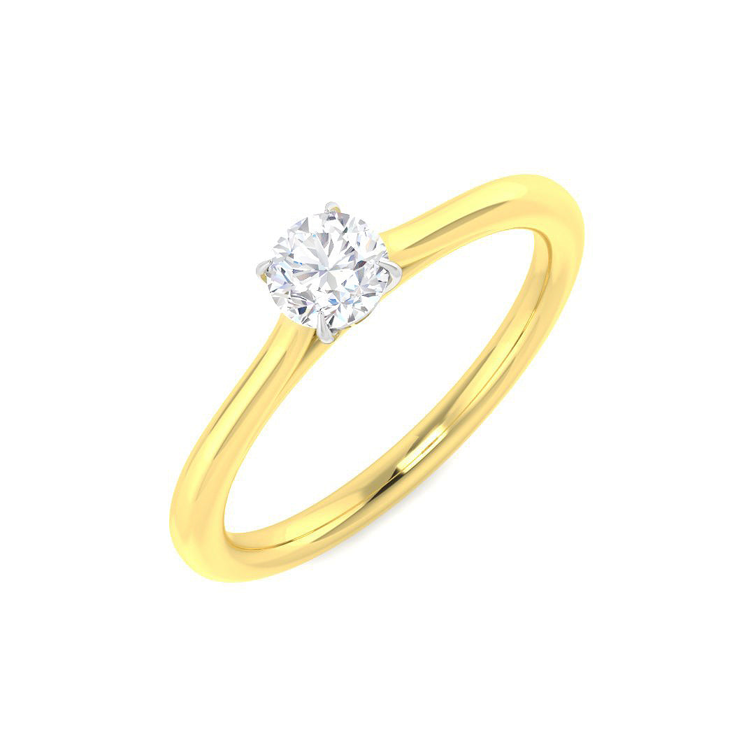 Engagement Diamond Ring 0.3ct – SR4355 – 18k Yellow Gold