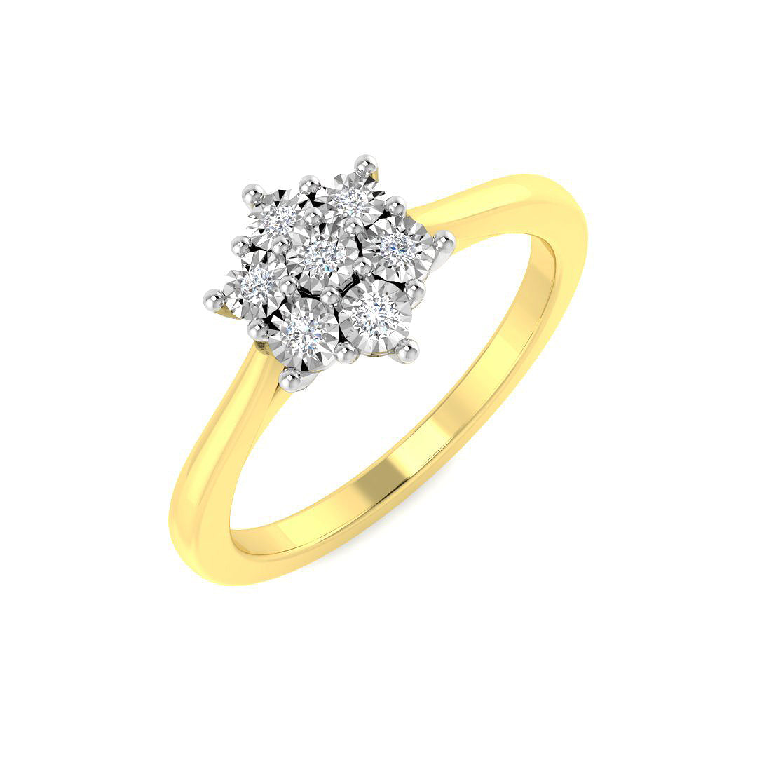 Multi Stone Diamond Ring 0.06ct – SR4364 – 18k Yellow Gold