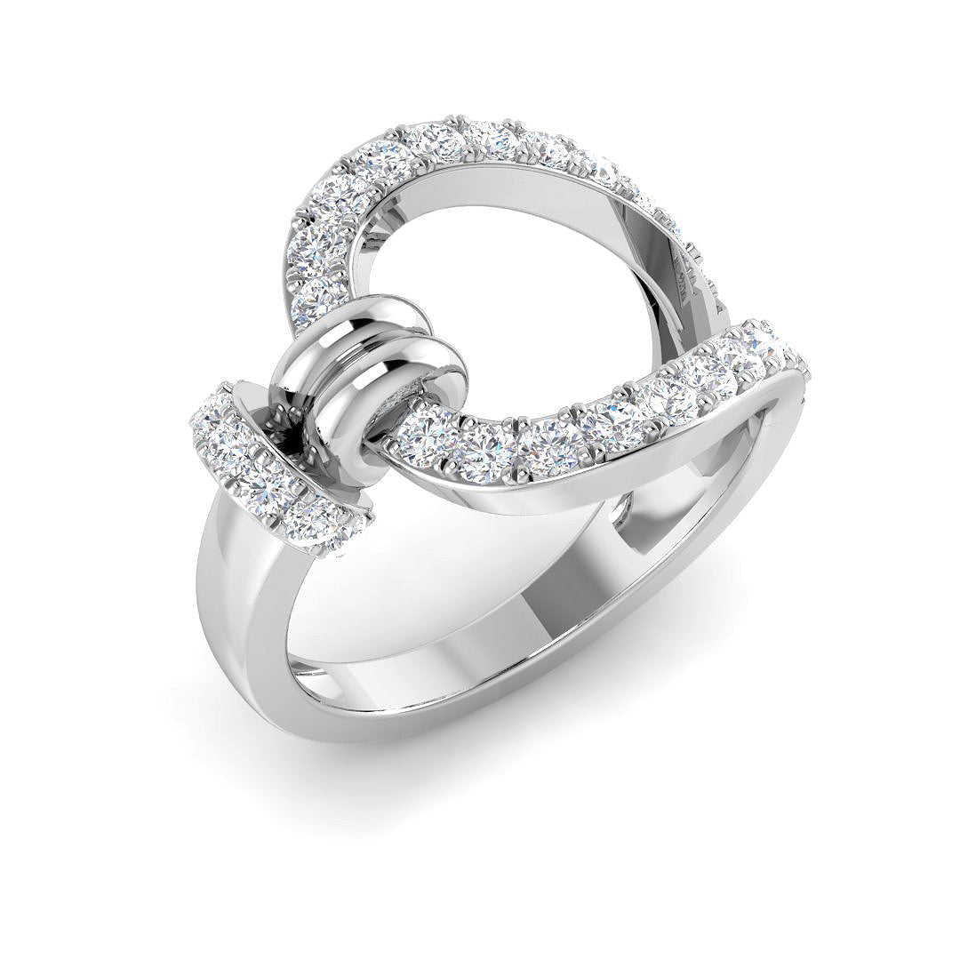 Fancy Diamond Ring 0.69ct – SR4368 – 18k White Gold