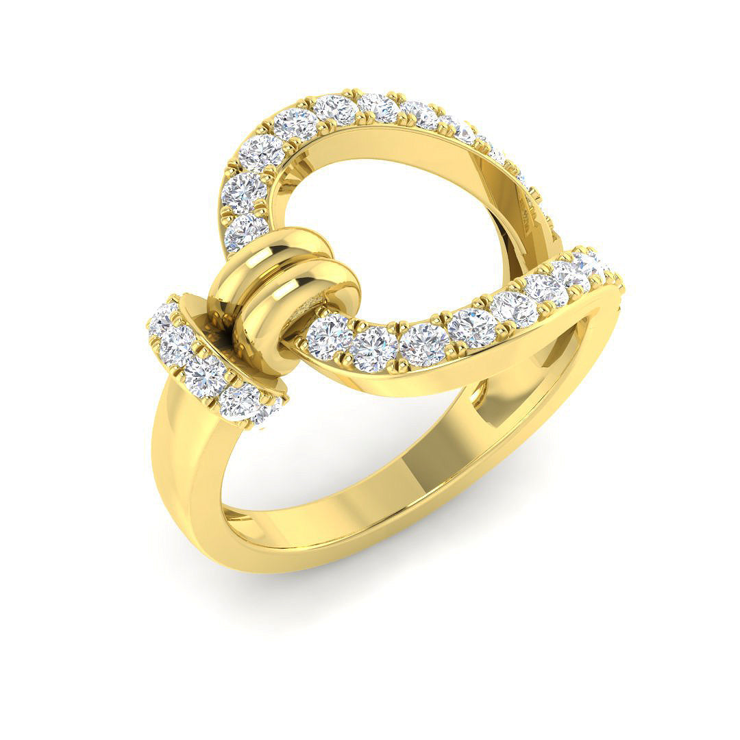 Fancy Diamond Ring 0.69ct – SR4368 – 18k Yellow Gold