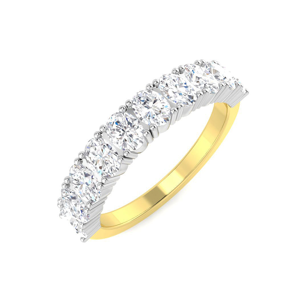Multi Stone Diamond Ring 1.44ct–2.02ct – SR4380 – 18k Two Tone Gold