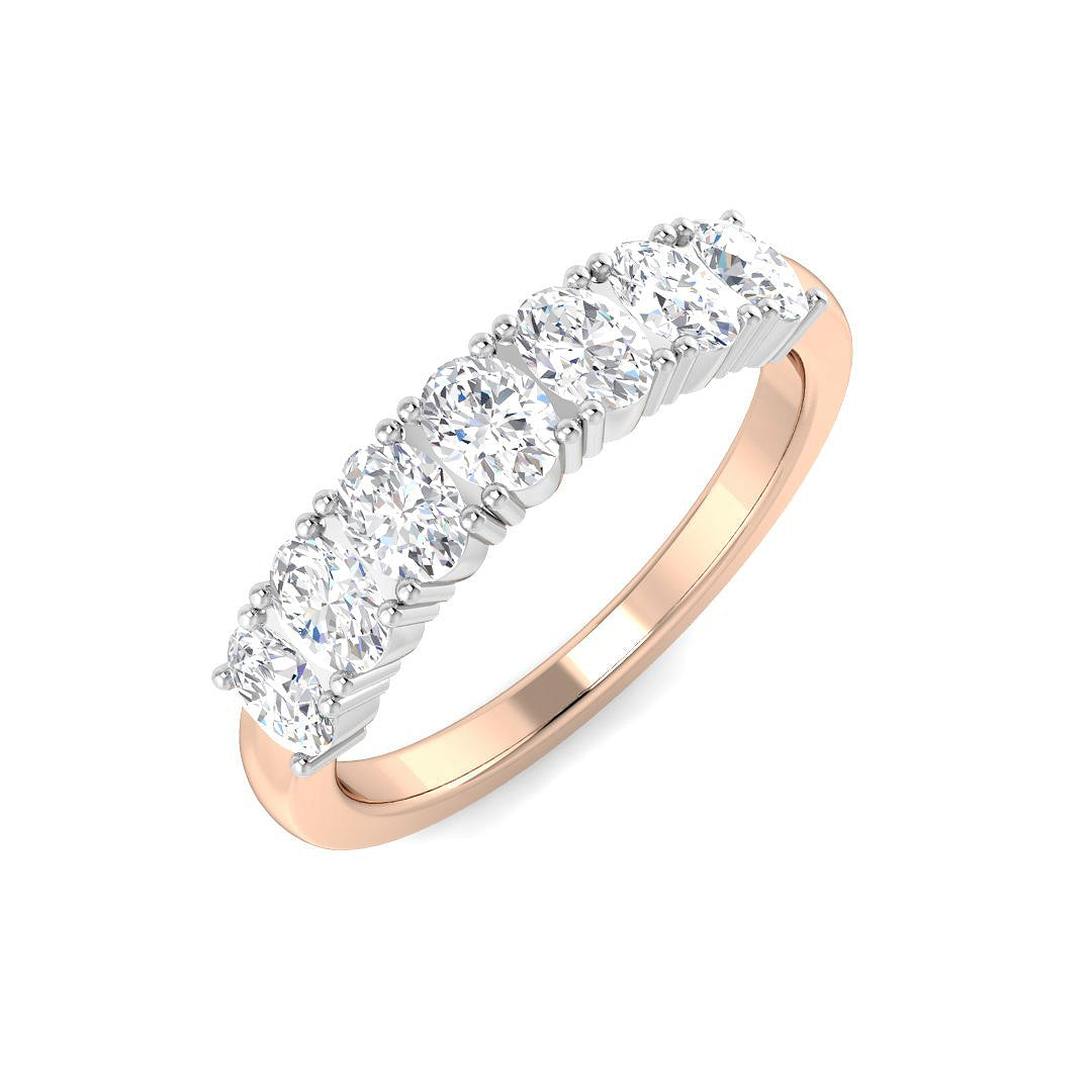 Multi Stone Diamond Ring 1.05ct–1.57ct – SR4383 – 18k Rose Gold