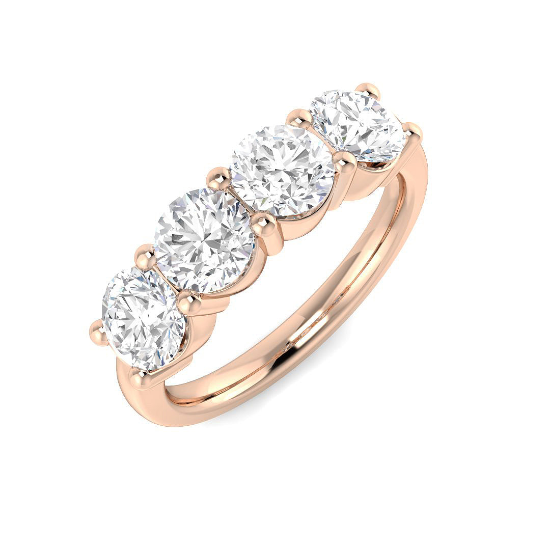 Five Stone Diamond Ring 0.44ct–2.05ct – SR3605 – 18k Rose Gold
