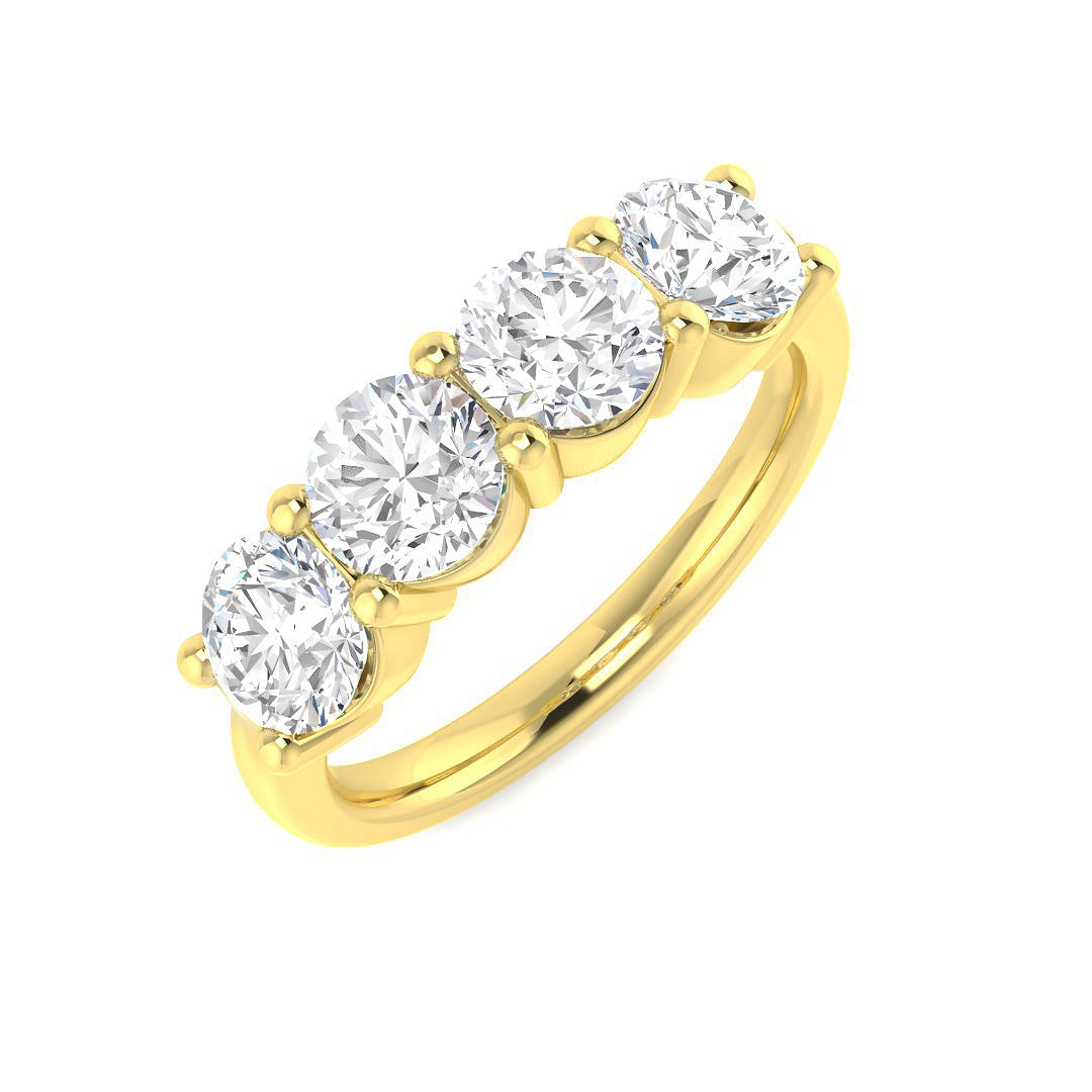 Five Stone Diamond Ring 0.44ct–2.05ct – SR3605 – 18k Yellow Gold