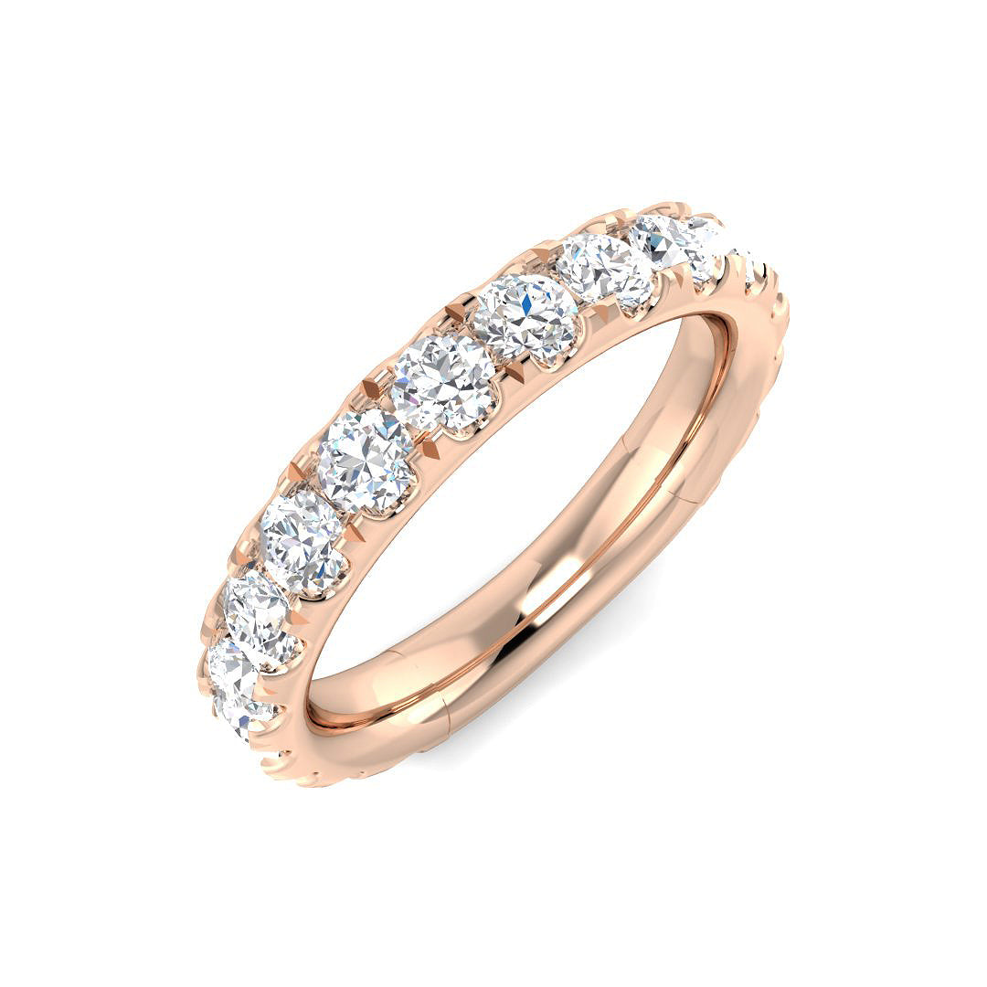 Half Eternity Diamond Ring 0.59ct–1.47ct – SR3209 – 18k Rose Gold
