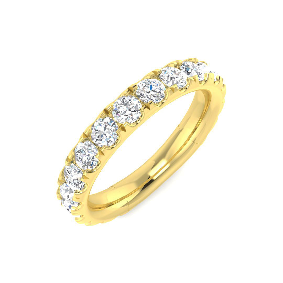 Half Eternity Diamond Ring 0.59ct–1.47ct – SR3209 – 18k Yellow Gold