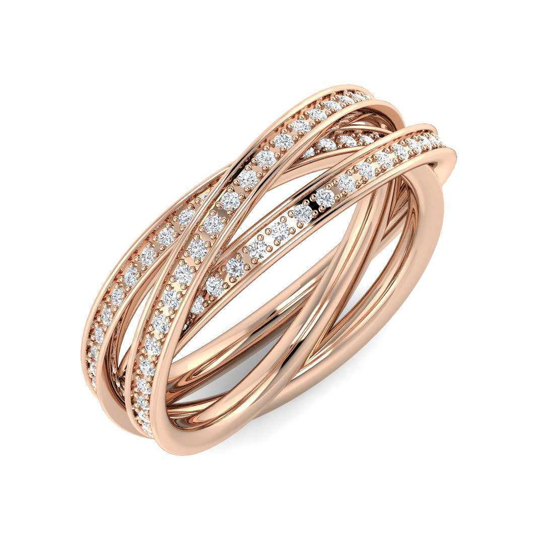 Fancy Diamond Ring 0.59ct – SR4453 – 18k Rose Gold