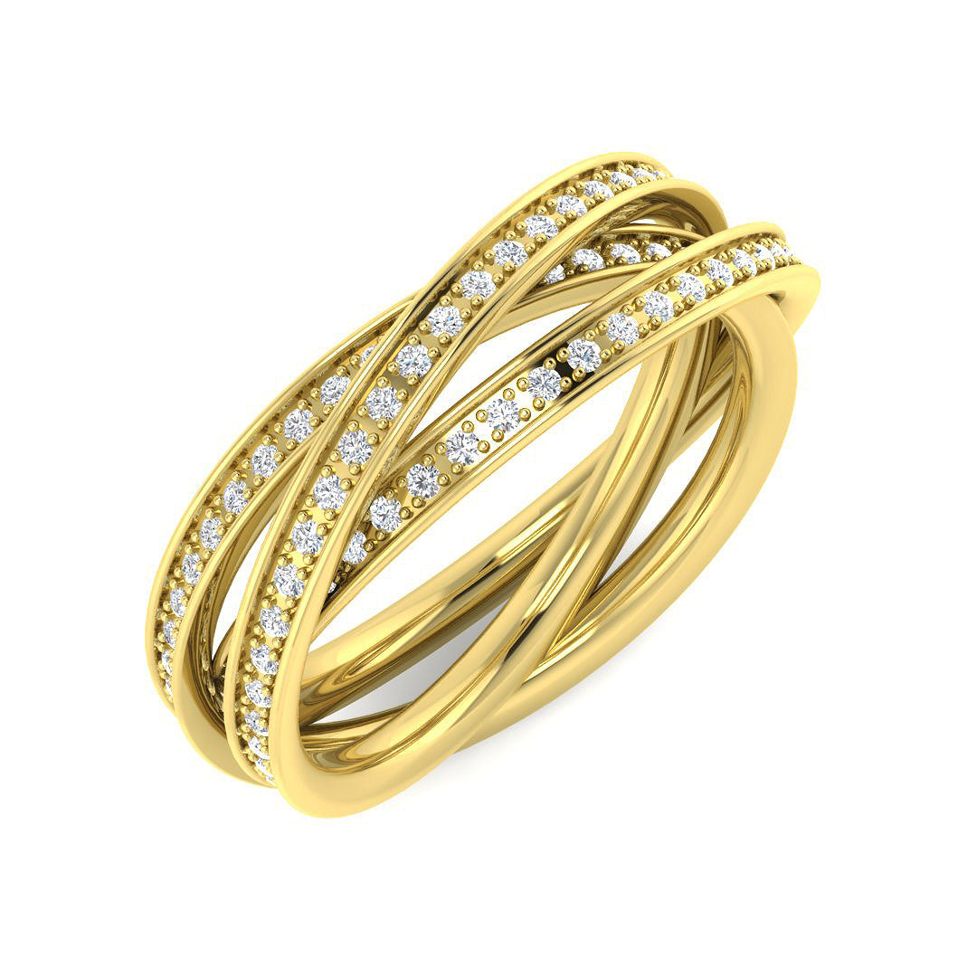 Fancy Diamond Ring 0.59ct – SR4453 – 18k Yellow Gold