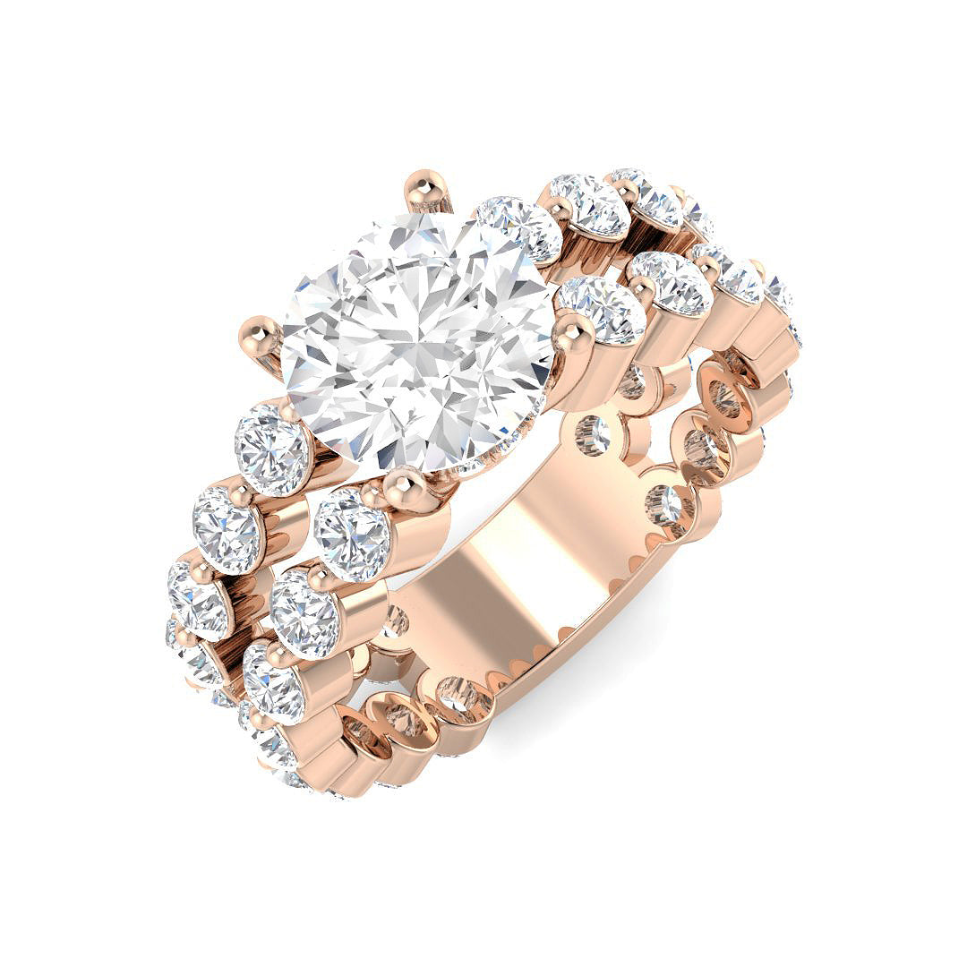 Engagement Lab-Grown Diamond Ring 3.85ct – SR4454 – 18k Rose Gold