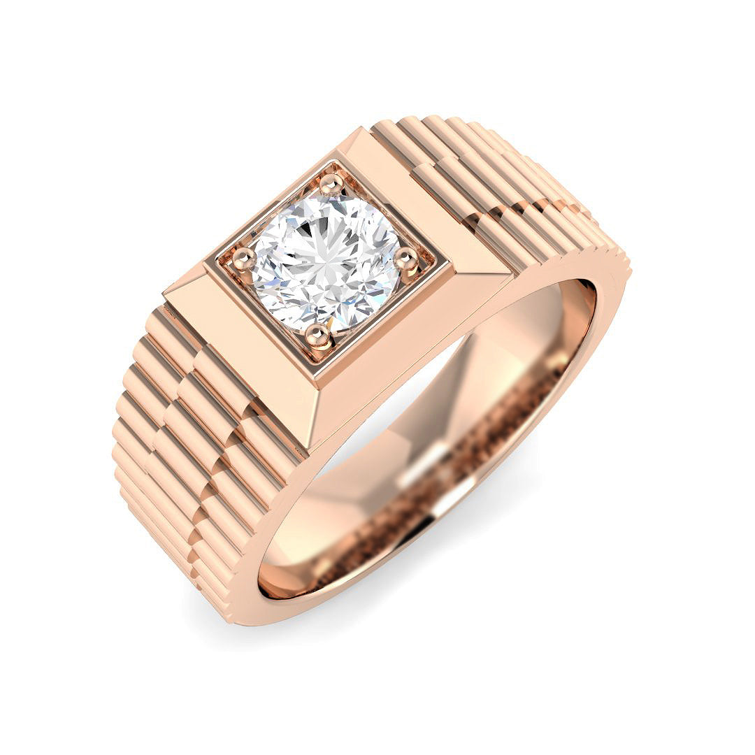 Signet Diamond Ring 0.23ct–1.03ct – SR4462 – 18k Rose Gold