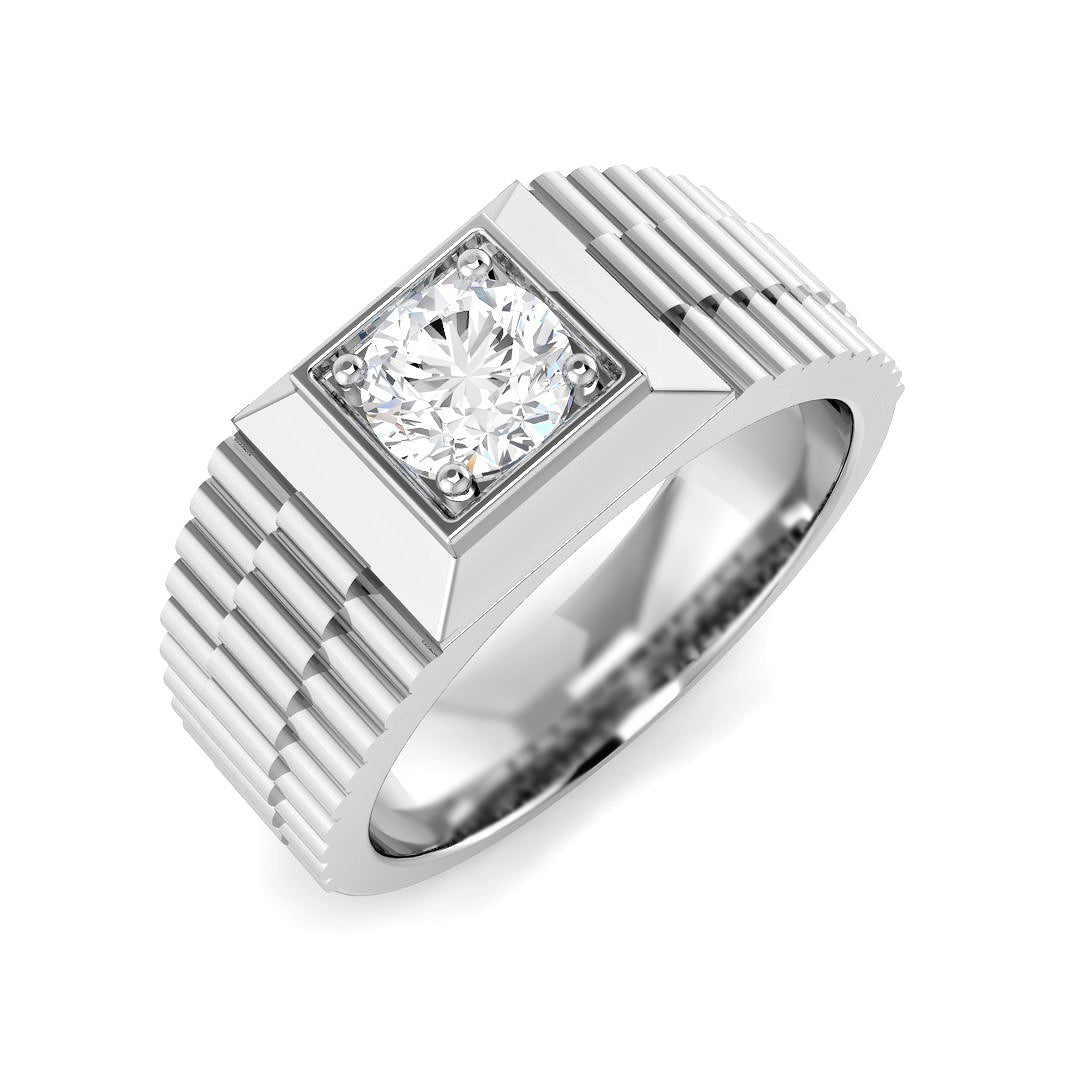 Signet Diamond Ring 0.23ct–1.03ct – SR4462 – 18k White Gold