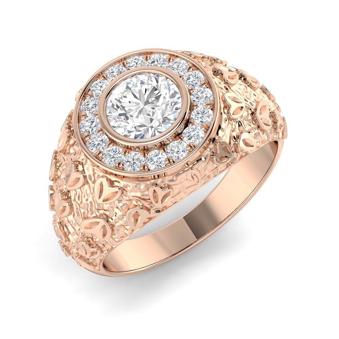 Signet Lab-Grown Diamond Ring 1.28ct – SR4465 – 18k Rose Gold