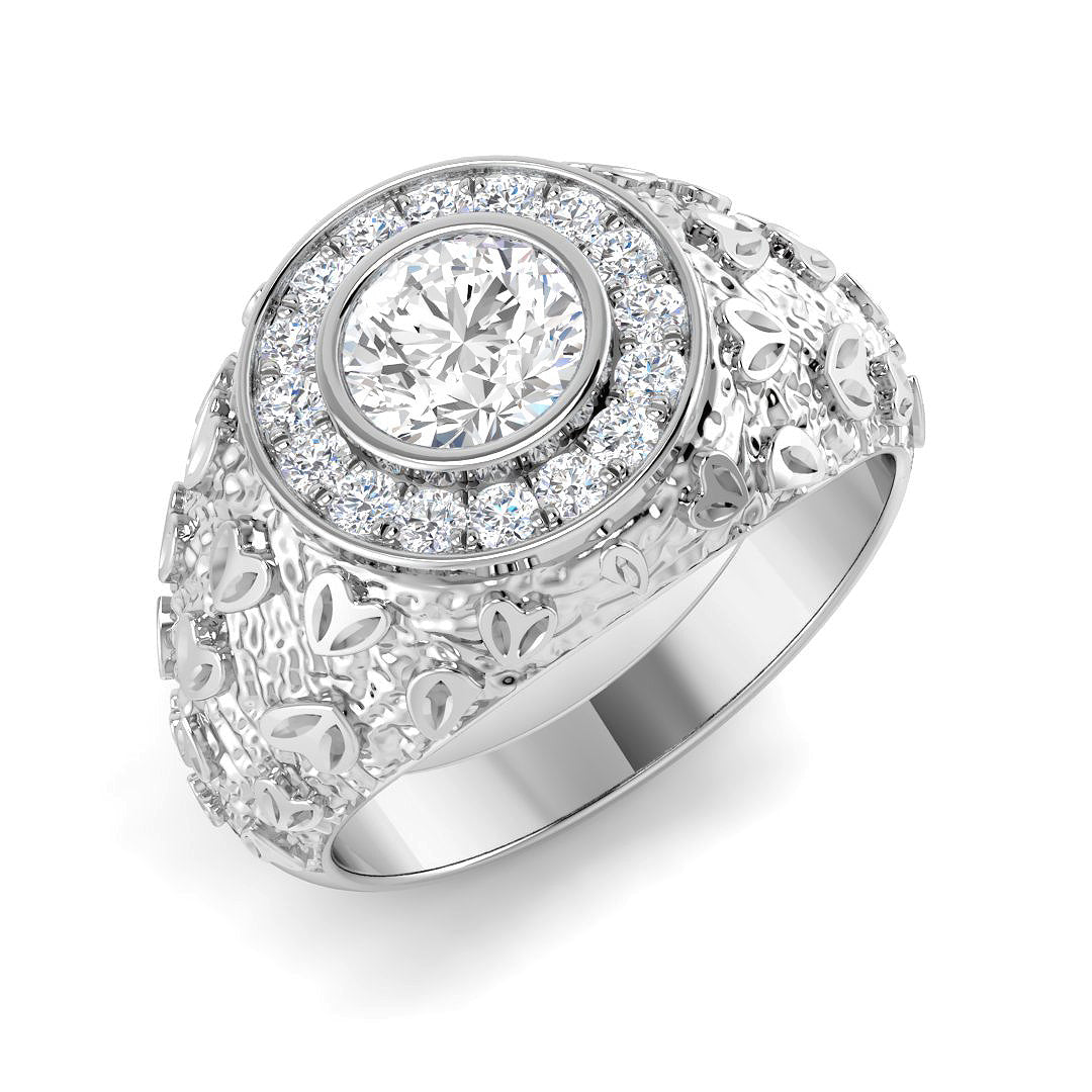 Signet Lab-Grown Diamond Ring 1.28ct – SR4465 – 18k White Gold