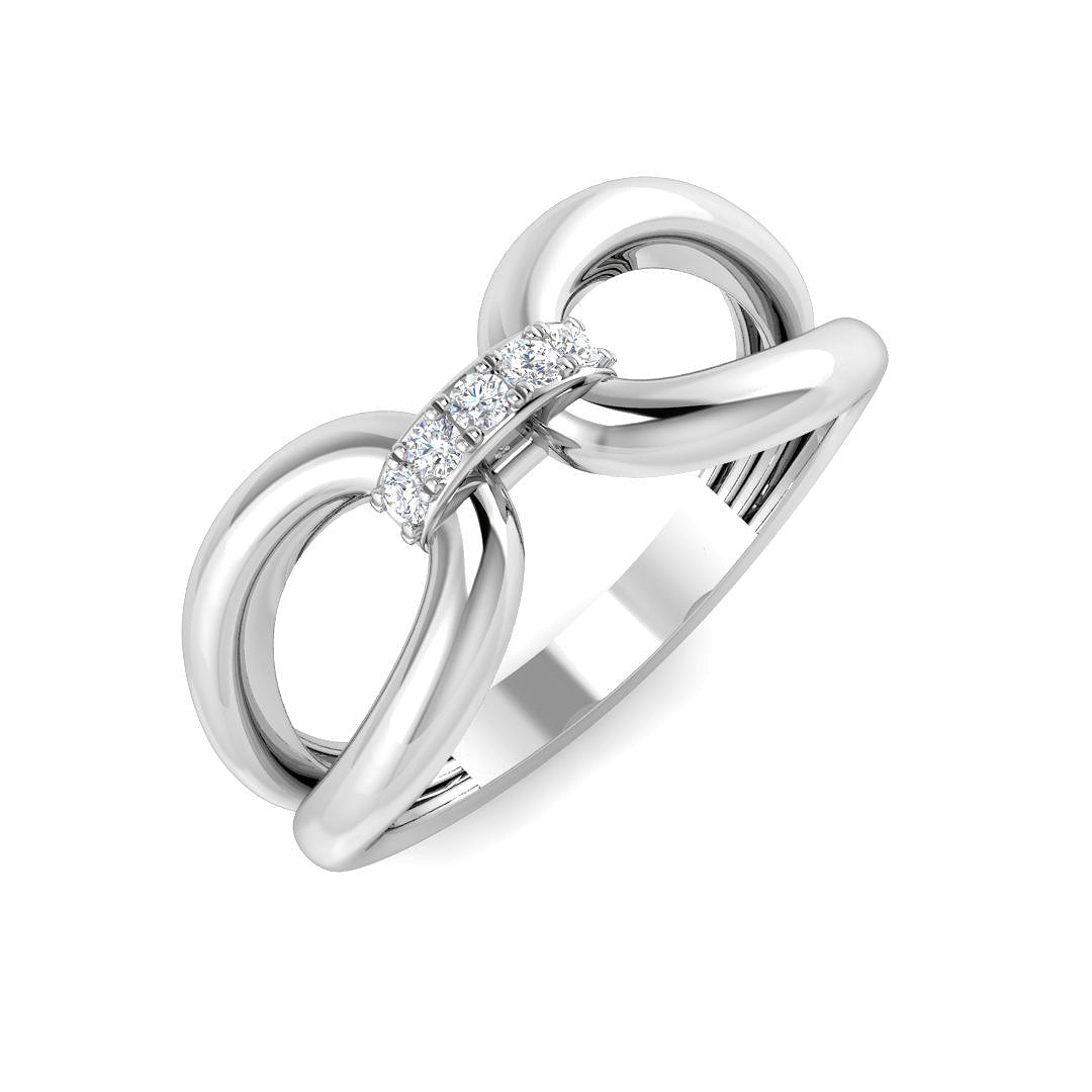 Fancy Diamond Ring 0.07ct – SR4493 – 18k White Gold