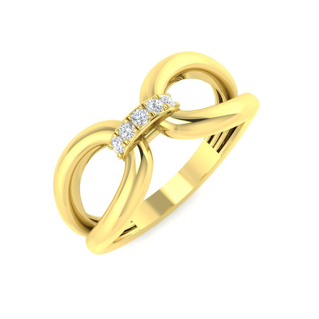 Fancy Diamond Ring 0.07ct – SR4493 – 18k Yellow Gold