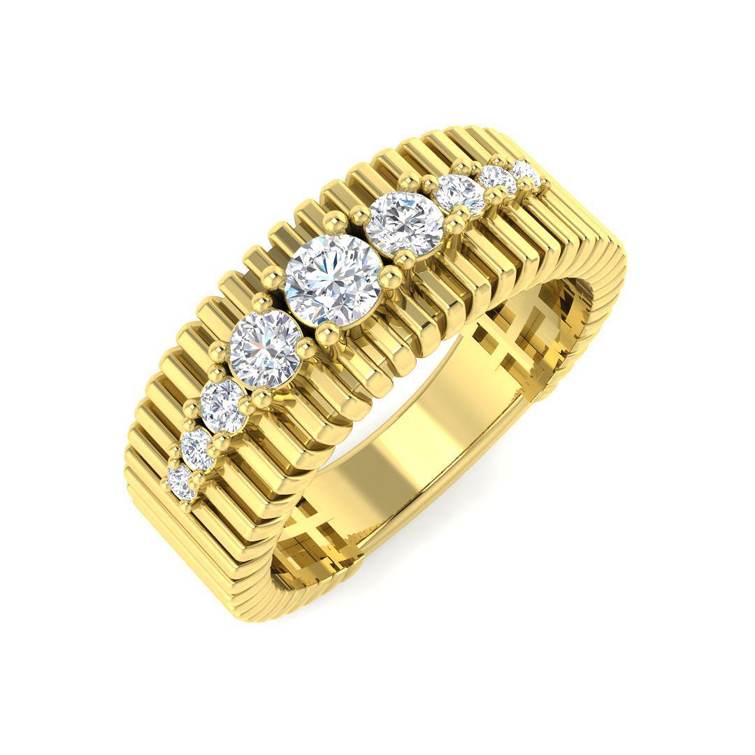 Fancy Diamond Ring 0.43ct – SR4496 – 18k Yellow Gold