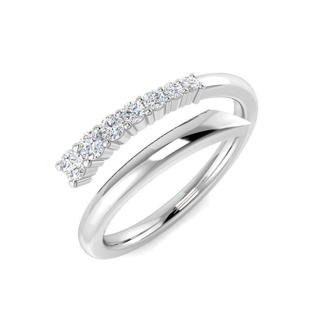 Fancy Diamond Ring 0.22ct – SR4498 – 18k White Gold