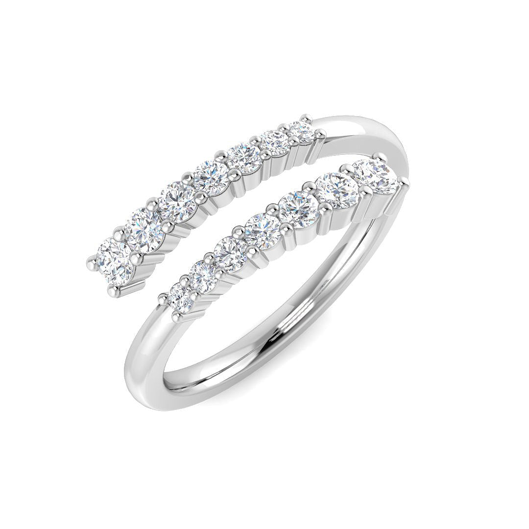 Fancy Diamond Ring 0.45ct – SR4499 – 18k White Gold