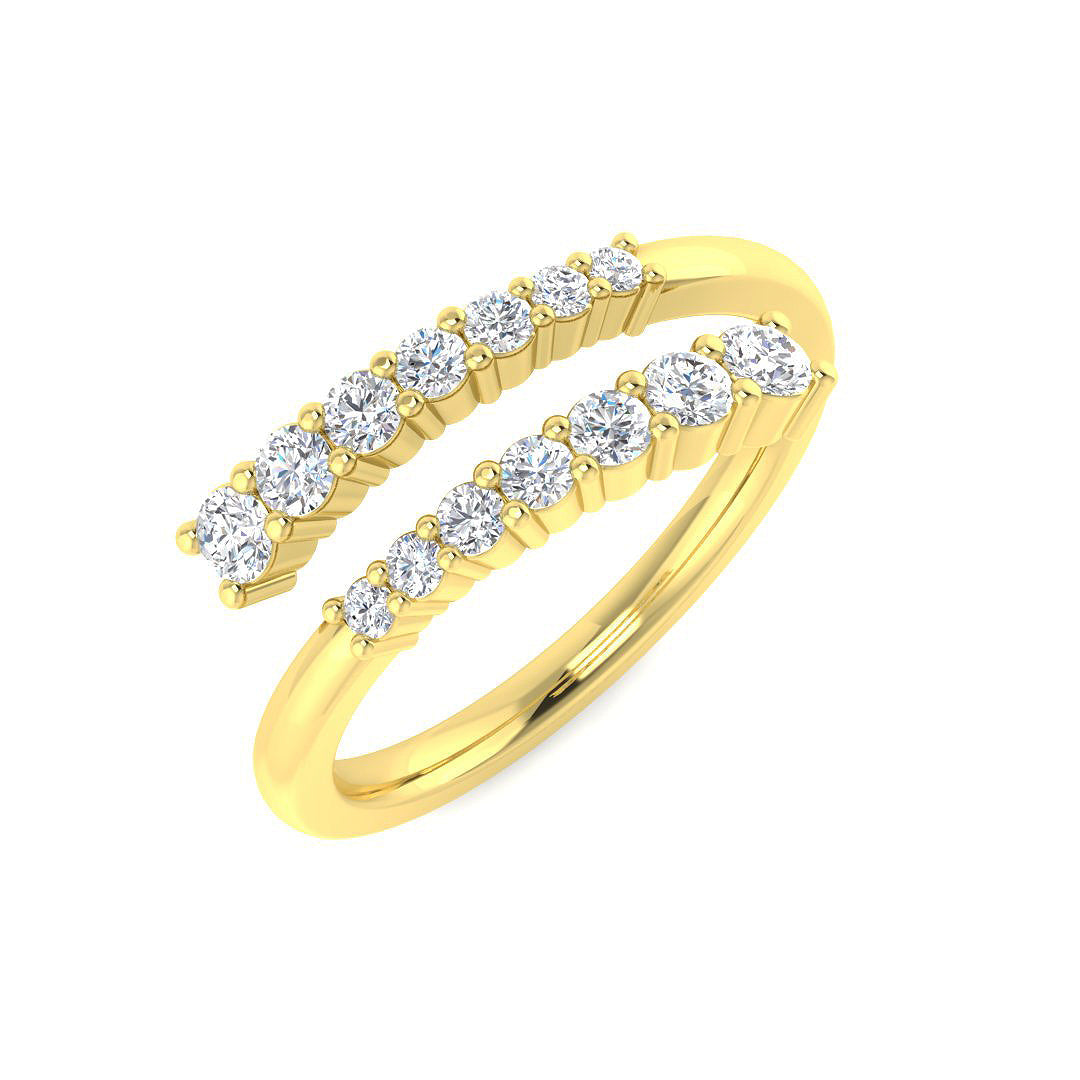 Fancy Diamond Ring 0.45ct – SR4499 – 18k Yellow Gold