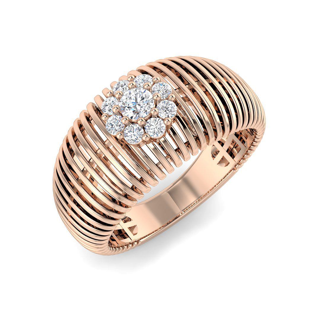 Fancy Diamond Ring 0.25ct – SR4502 – 18k Rose Gold