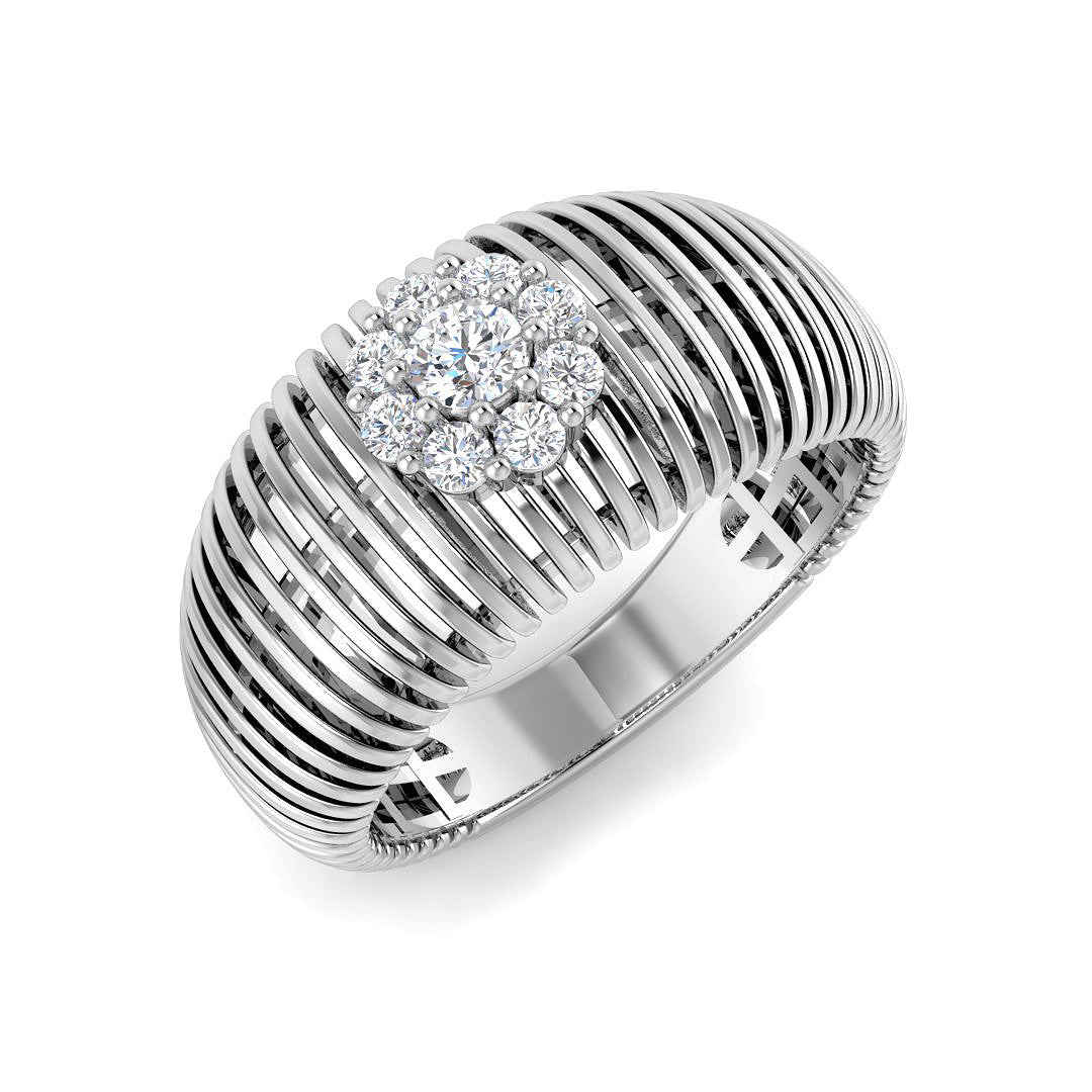Fancy Diamond Ring 0.25ct – SR4502 – 18k White Gold