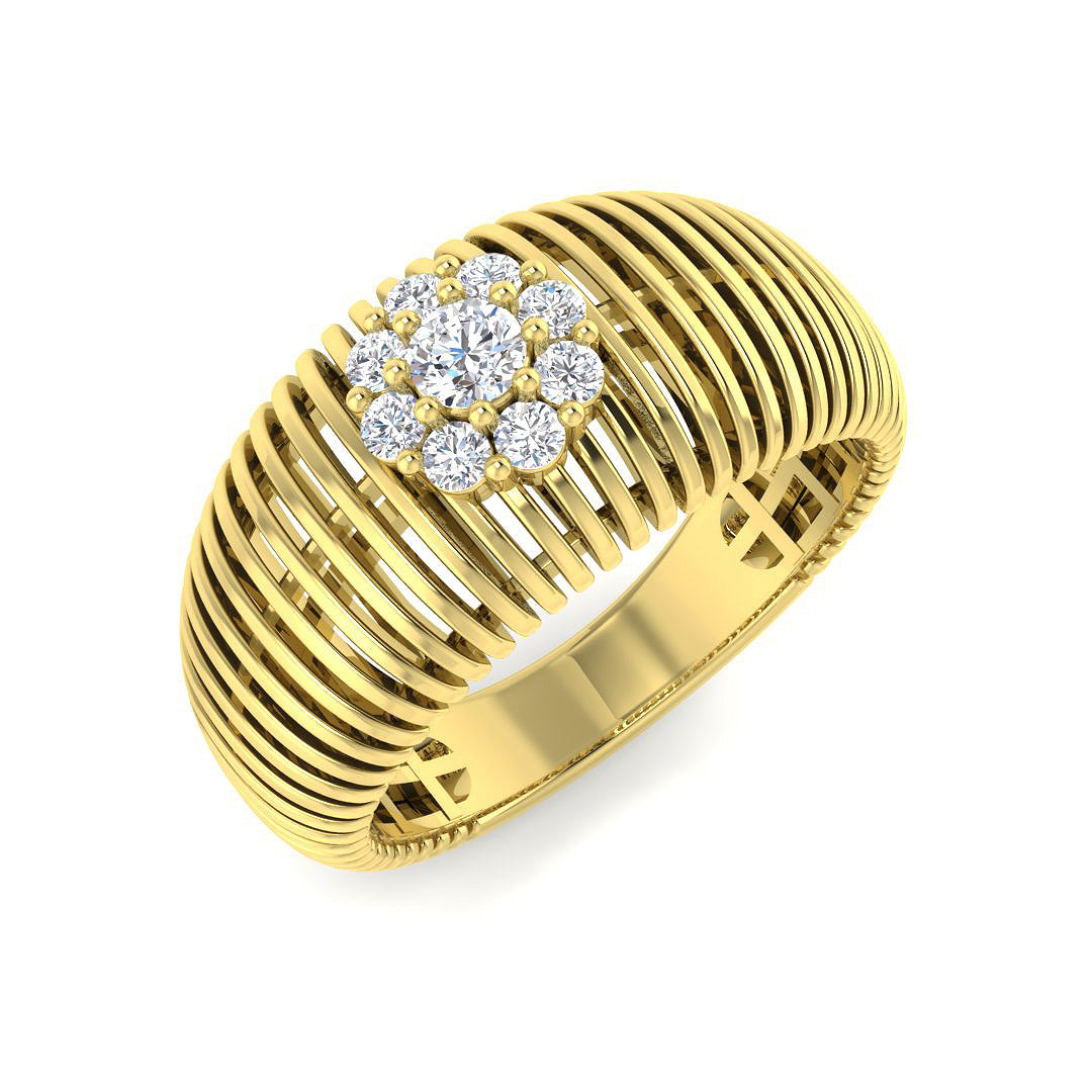 Fancy Diamond Ring 0.25ct – SR4502 – 18k Yellow Gold