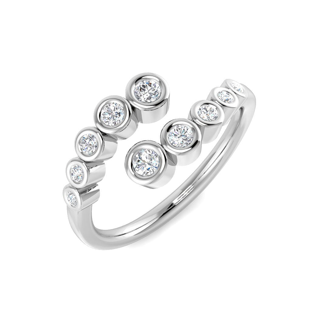 Bubble Diamond Ring 0.29ct–1.03ct – SR4511 – 18k White Gold