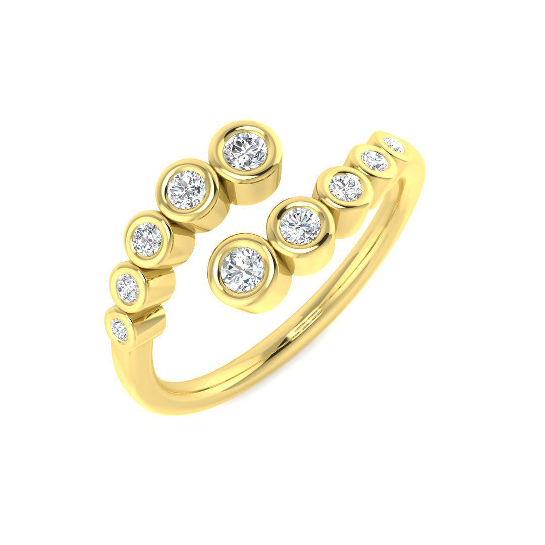 Bubble Diamond Ring 0.29ct–1.03ct – SR4511 – 18k Yellow Gold