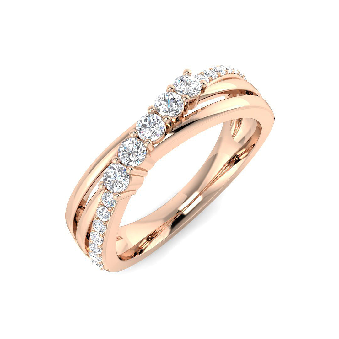 Fancy Diamond Ring 0.35ct–0.93ct – SR4512 – 18k Rose Gold