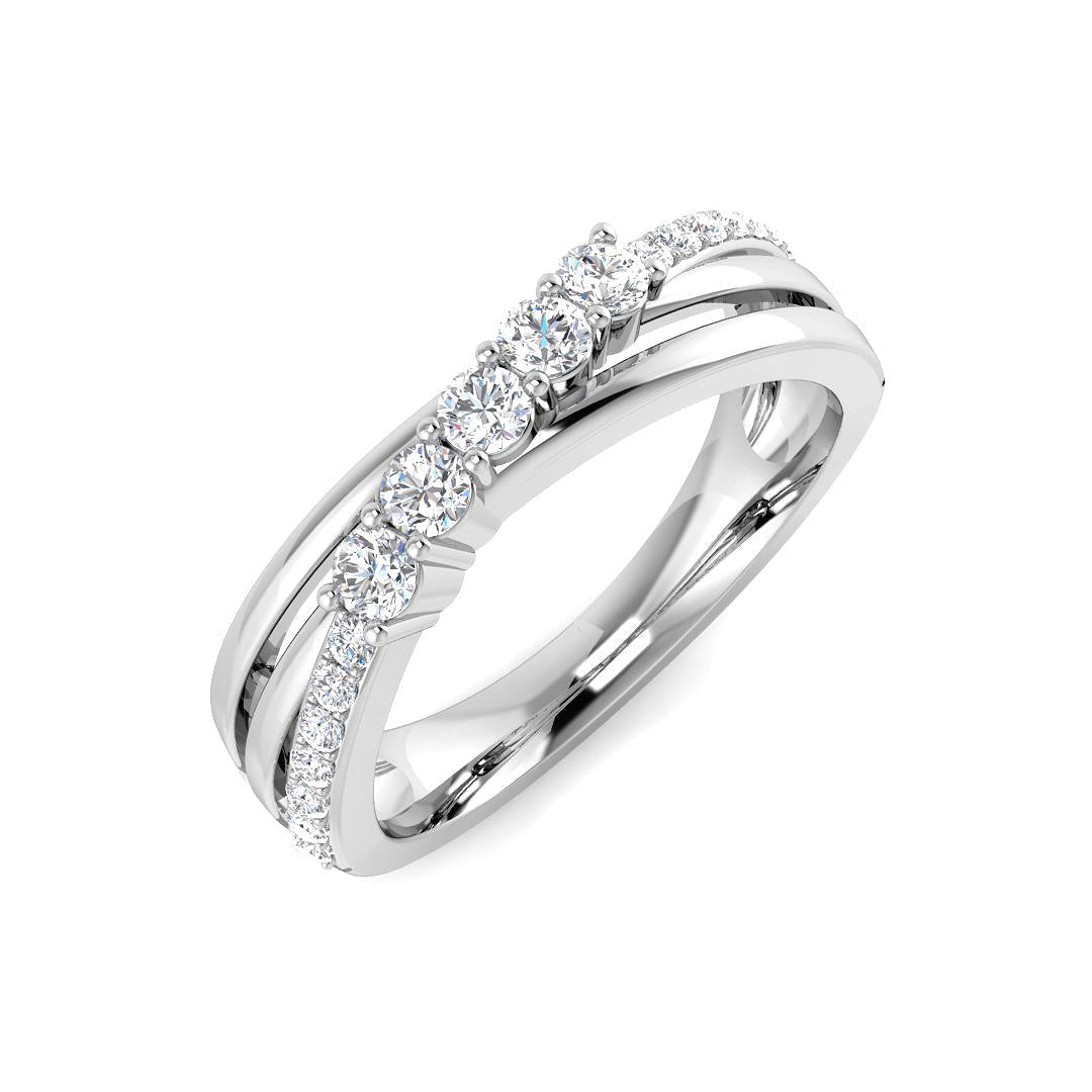 Fancy Diamond Ring 0.35ct–0.93ct – SR4512 – 18k White Gold