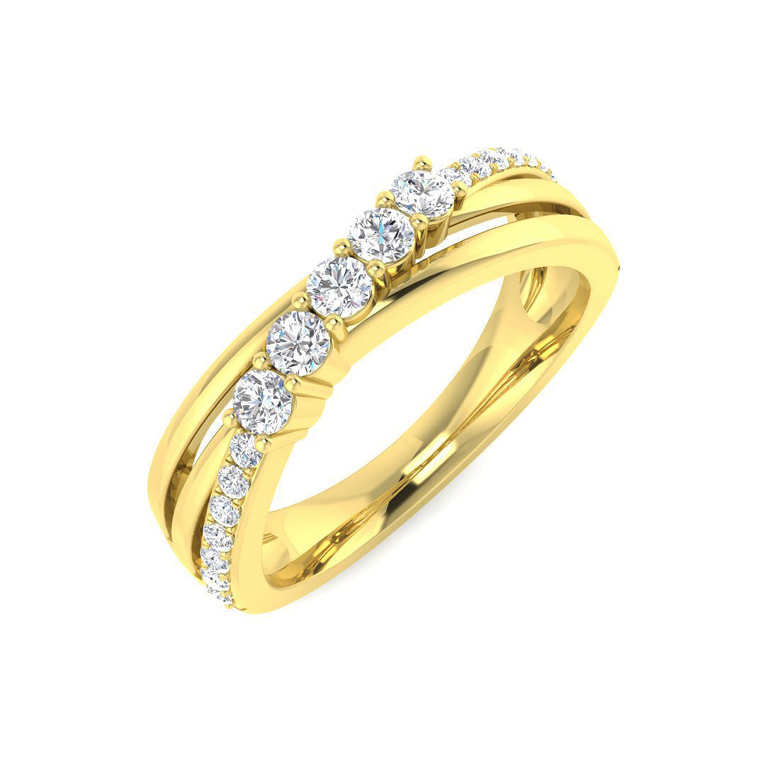 Fancy Diamond Ring 0.35ct–0.93ct – SR4512 – 18k Yellow Gold