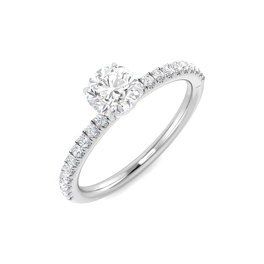 Engagement Lab-Grown Diamond Ring 0.69ct – SR4519 – 18k White Gold