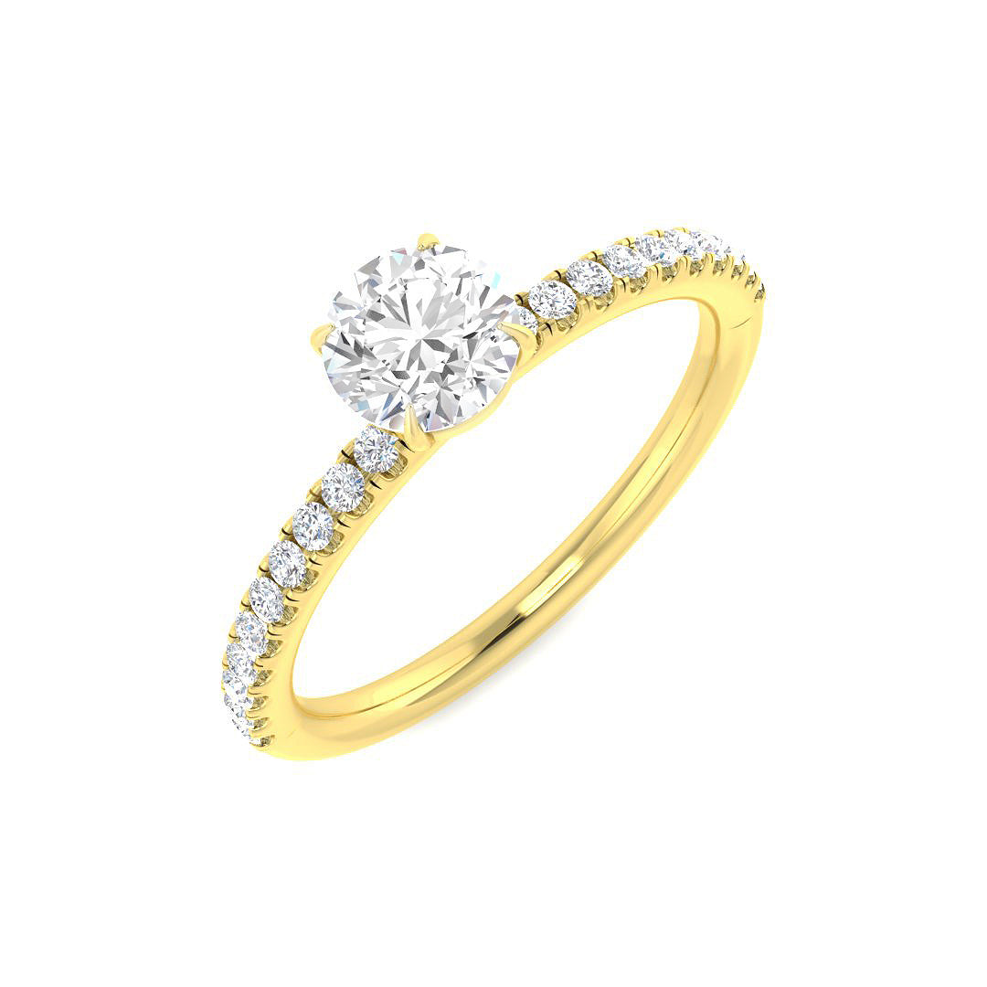 Engagement Lab-Grown Diamond Ring 0.69ct – SR4519 – 18k Yellow Gold