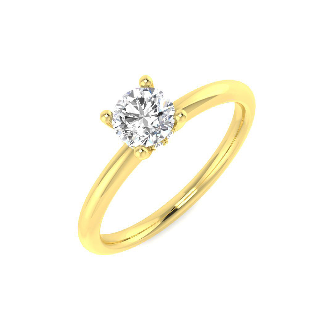 Engagement Lab-Grown Diamond Ring 0.54ct – SR4532-5.0MM – 18k Yellow Gold