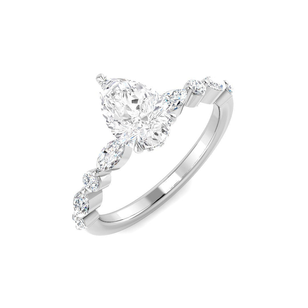 Engagement Lab-Grown Diamond Ring 1.45ct – SR4555 – 18k White Gold