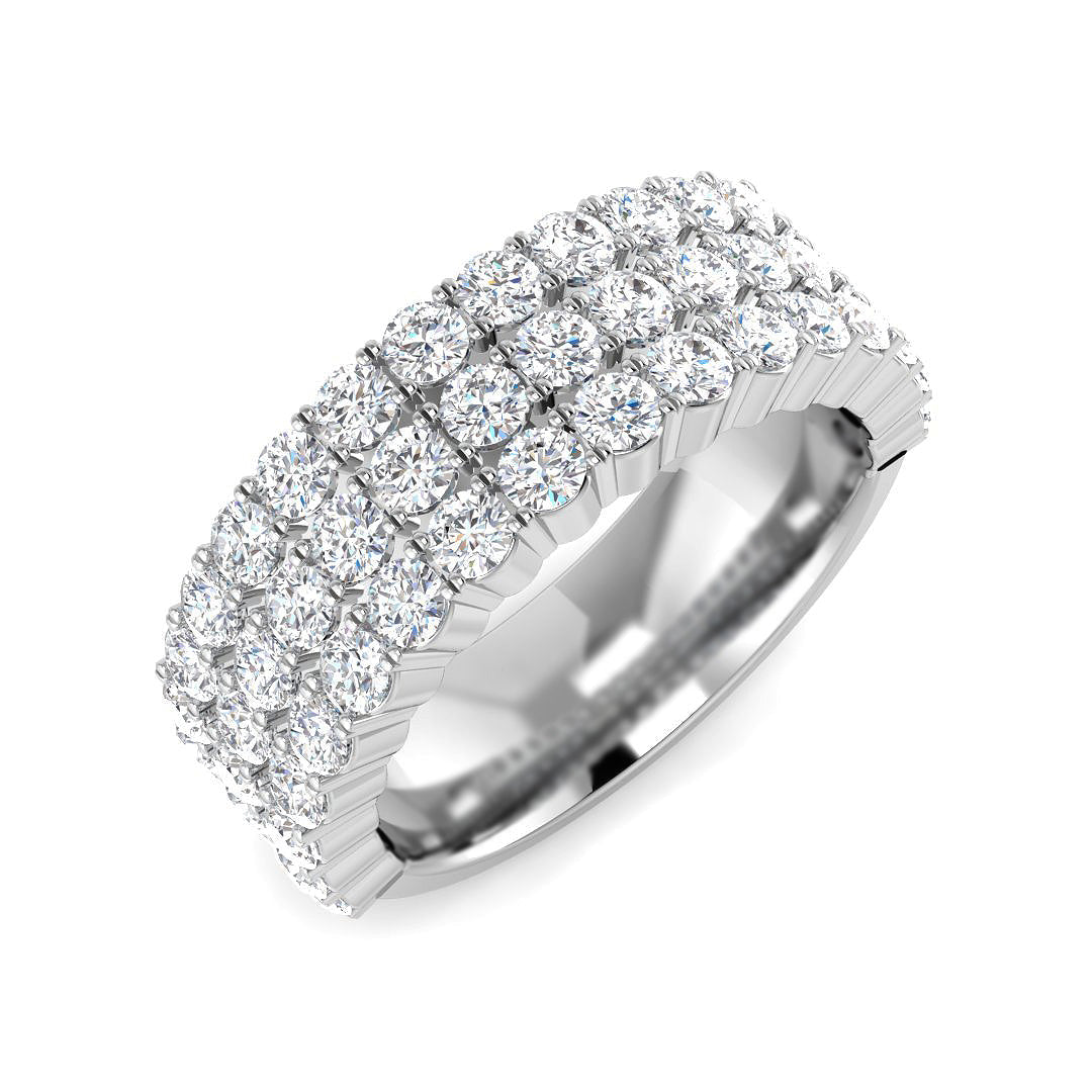 Half Eternity Diamond Ring 0.82ct–2.63ct – SR3031 – 18k White Gold