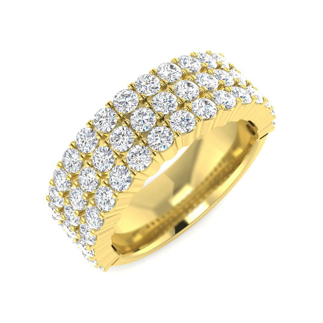 Half Eternity Diamond Ring 0.82ct–2.63ct – SR3031 – 18k Yellow Gold