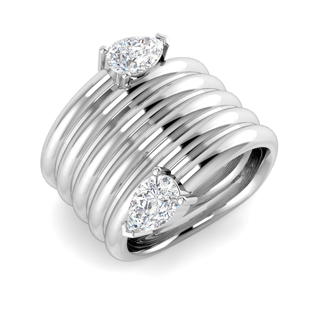 Fancy Diamond Ring 0.96ct – SR4577 – 18k White Gold