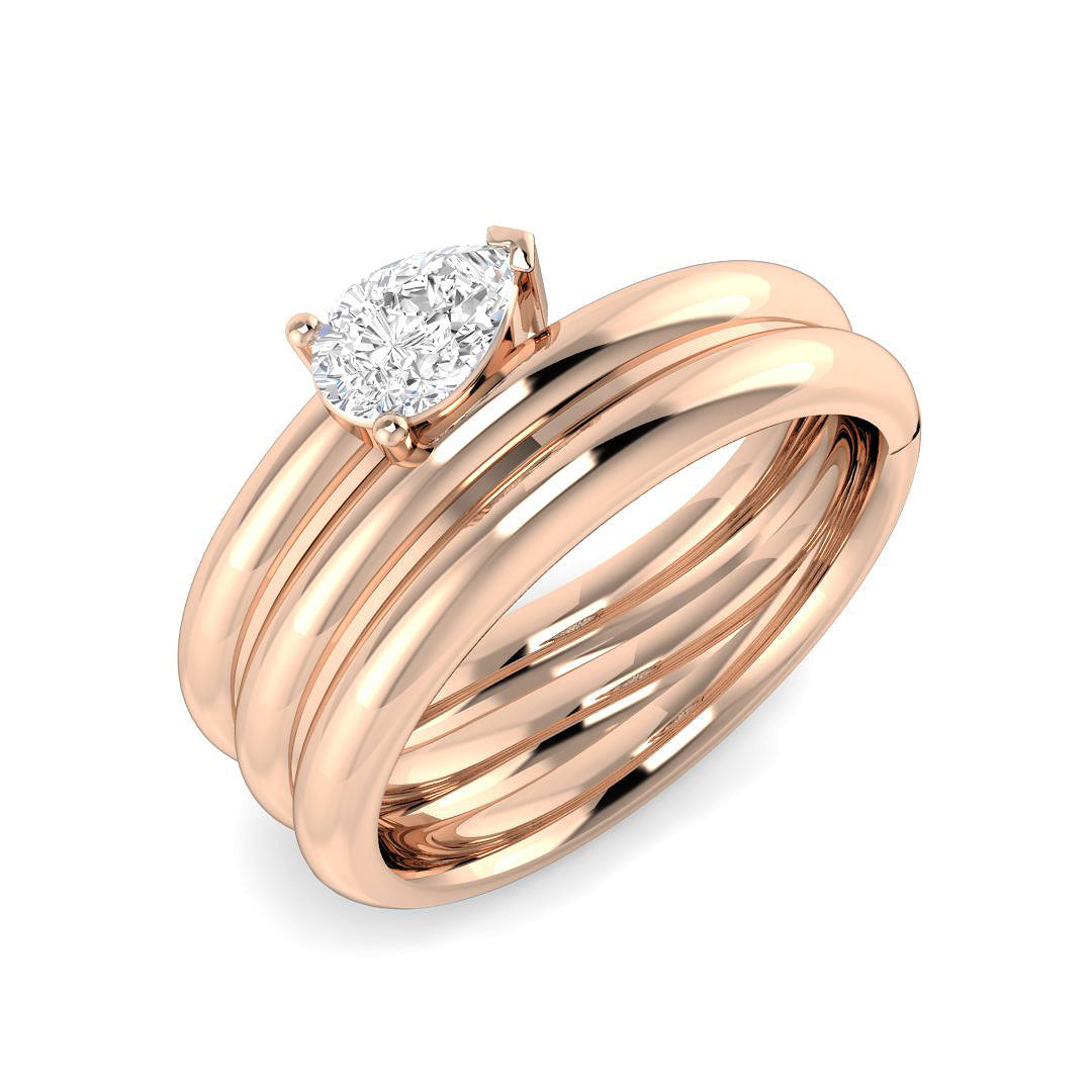 Engagement Diamond Ring 0.4ct–0.5ct – SR3311 – 18k Rose Gold