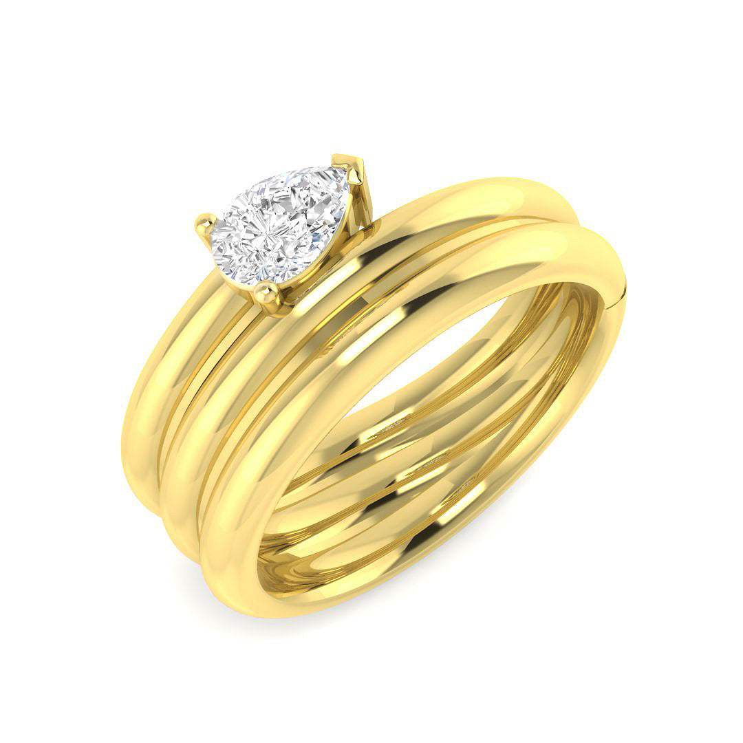 Engagement Diamond Ring 0.4ct–0.5ct – SR3311 – 18k Yellow Gold