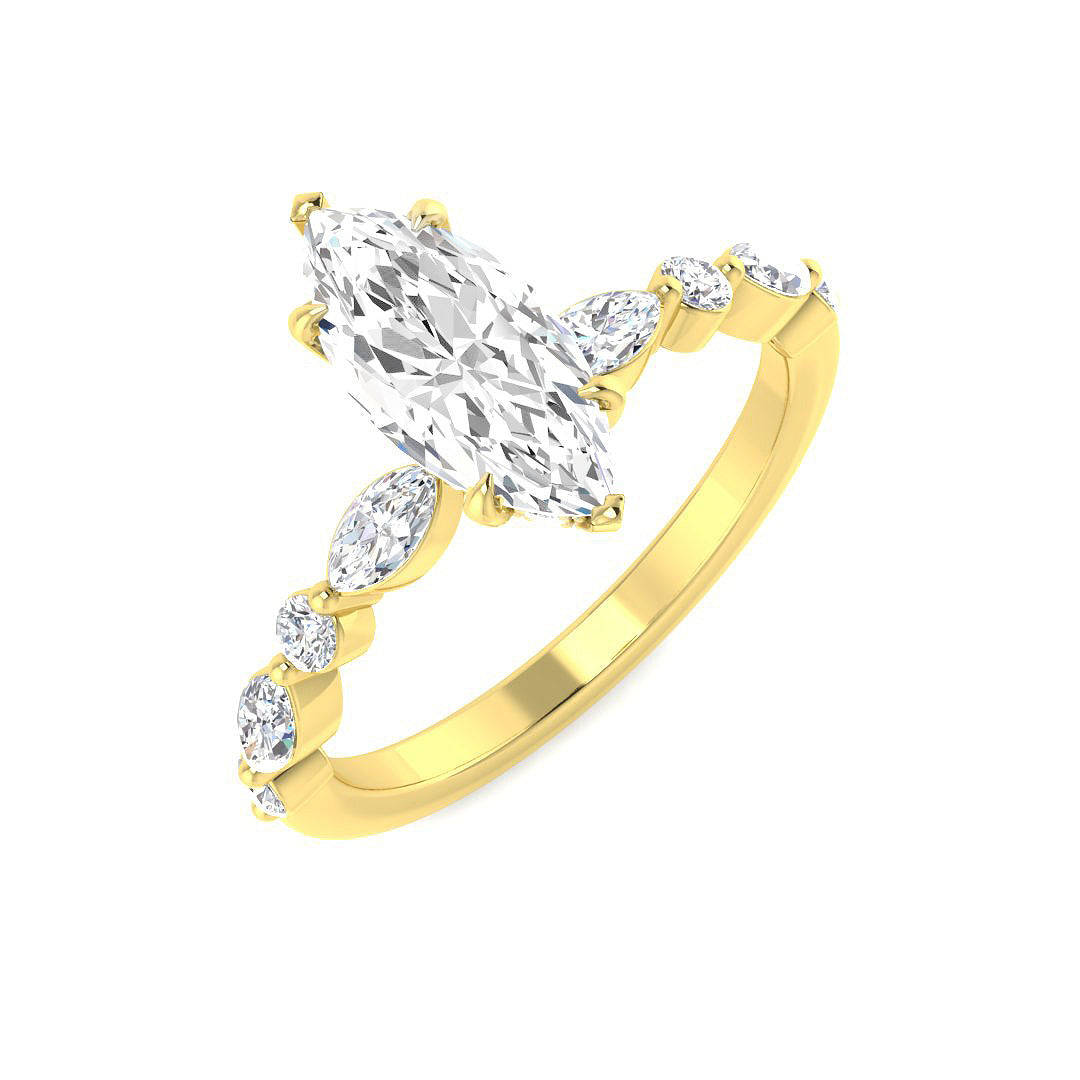 Engagement Lab-Grown Diamond Ring 1.48ct–1.5ct – SR4630 – 18k Yellow Gold