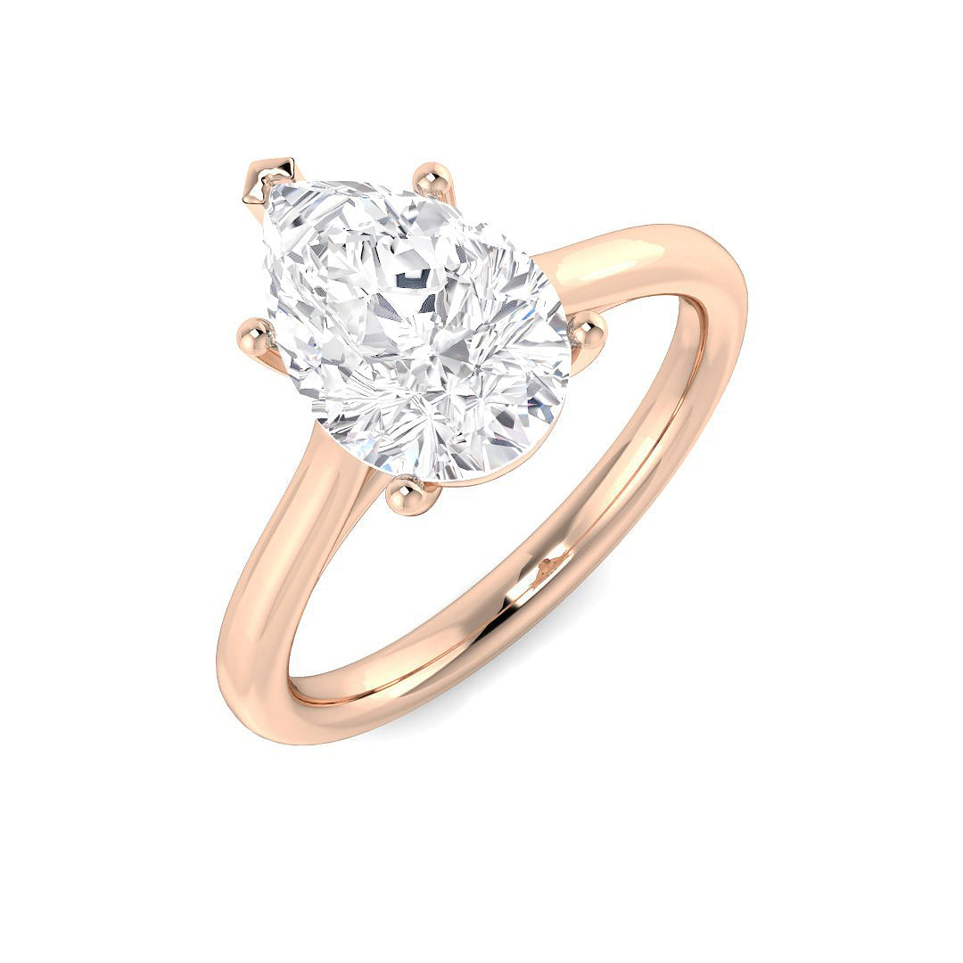 Engagement Lab-Grown Diamond Ring 2.01ct–2.06ct – SR4640 – 18k Rose Gold