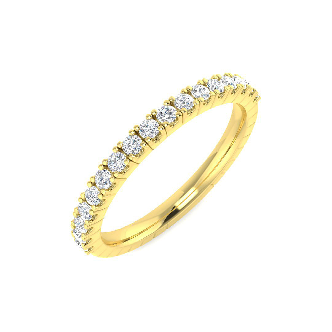 Half Eternity Diamond Ring 0.32ct – SR4652 – 18k Yellow Gold