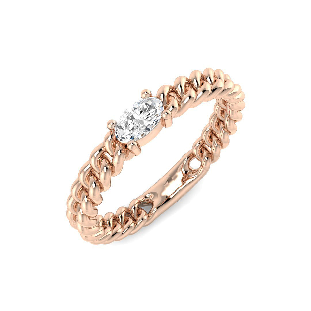 Engagement Diamond Ring 0.19ct – SR4658 – 18k Rose Gold