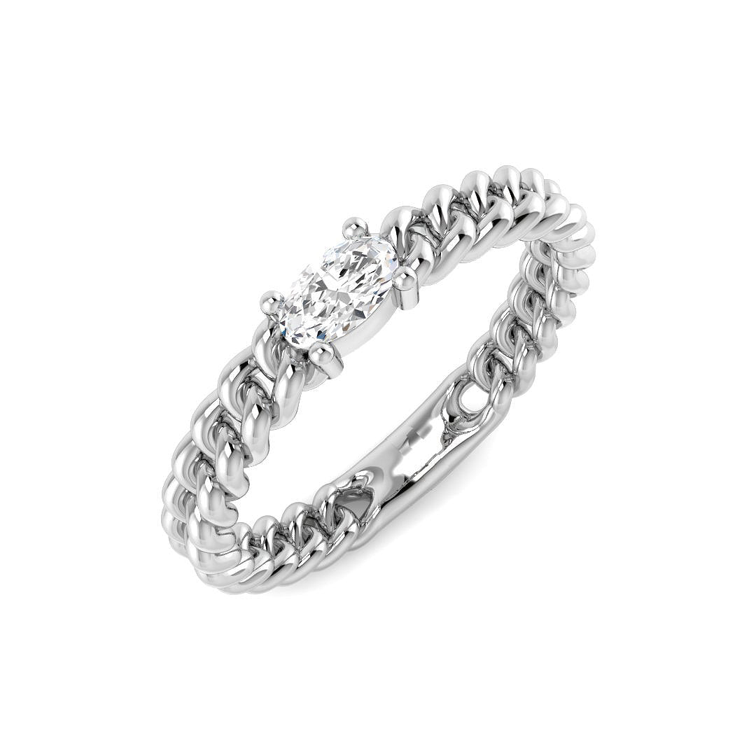 Engagement Diamond Ring 0.19ct – SR4658 – 18k White Gold