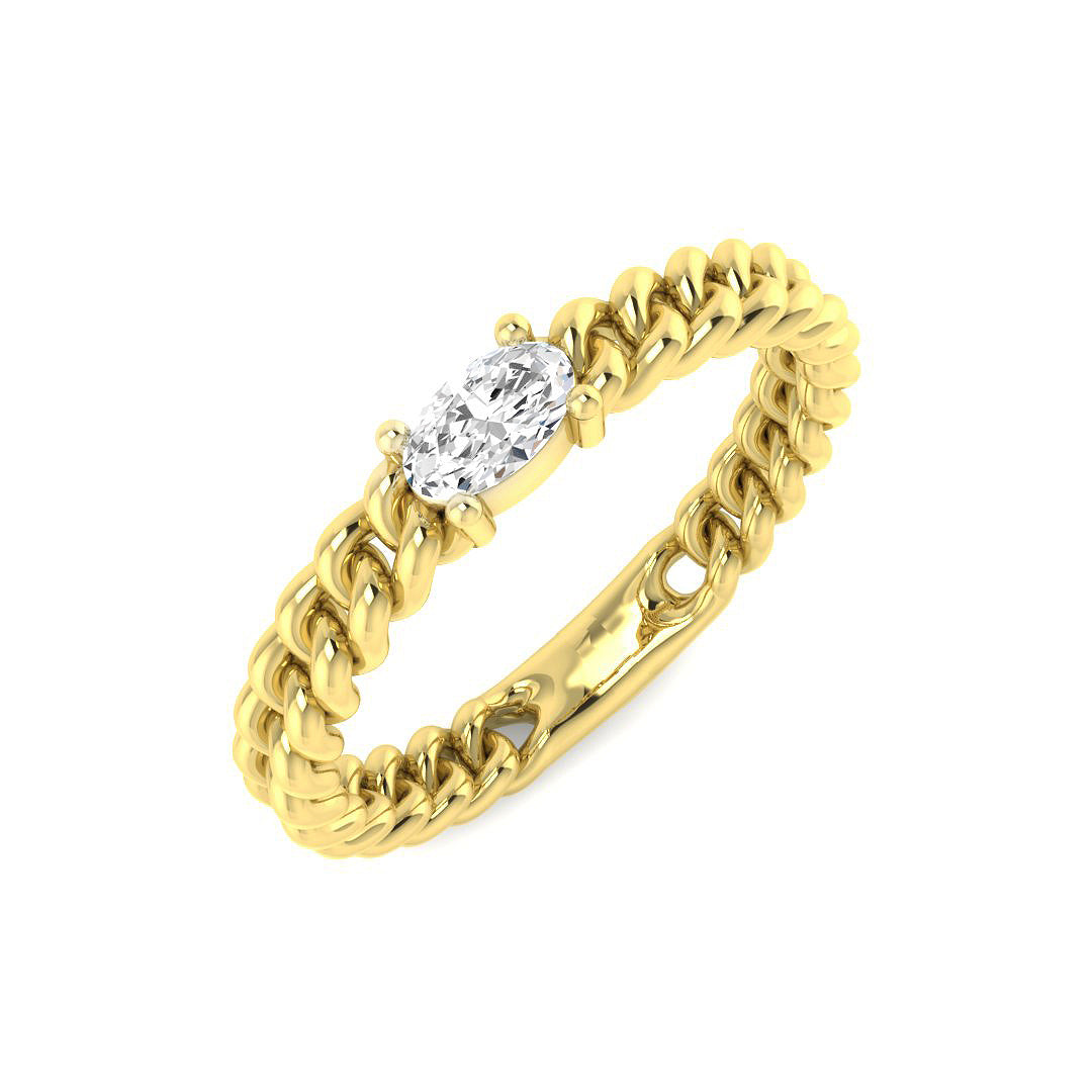 Engagement Diamond Ring 0.19ct – SR4658 – 18k Yellow Gold