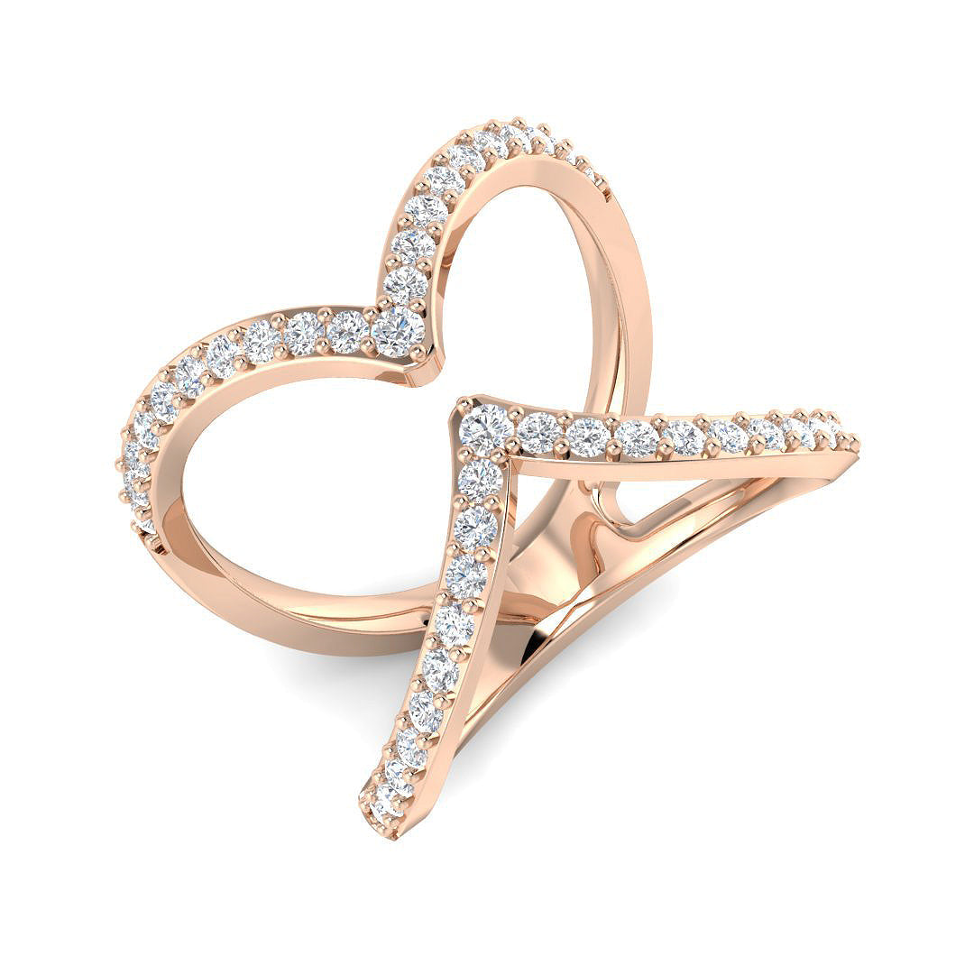 Fancy Diamond Ring 0.49ct–0.51ct – SR4661 – 18k Rose Gold