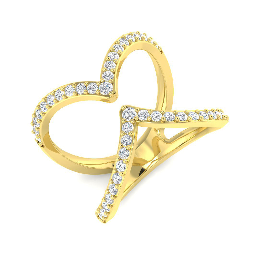 Fancy Diamond Ring 0.49ct–0.51ct – SR4661 – 18k Yellow Gold