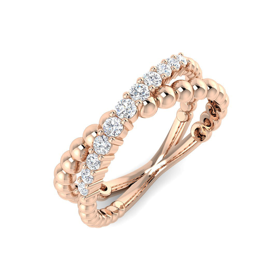 Fancy Diamond Ring 0.25ct–0.74ct – SR4662 – 18k Rose Gold
